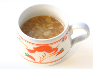 すっぽん白湯スープ（淡路産玉ねぎと生姜入り）