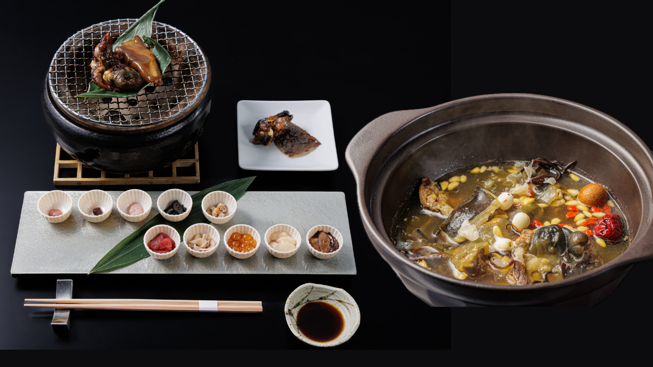 すっぽんお造り・すっぽん鍋(薬膳)・すっぽん炭焼セット